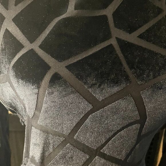 Black Plus Size Bodycon/ Mini/ Party/ Assymmetrical Zip Dress - Picture 3 of 8